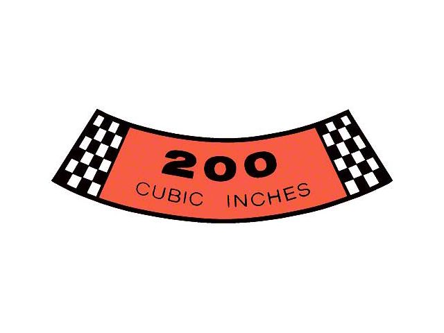 Decal - Air Cleaner - 200 Cubic Inches - Comet & Montego
