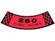 Decal - Air Cleaner - 260 Cubic Inches - Falcon