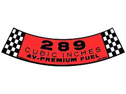 Decal/ Air Cleaner/ 289 4v