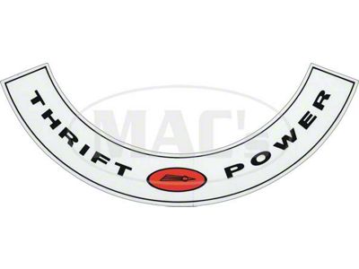Decal - Air Cleaner - Comet Thrift Power - Comet