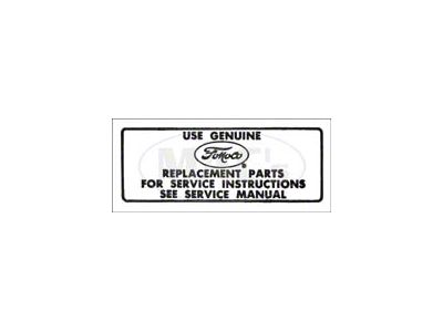 Decal - Air Cleaner - Service Instructions