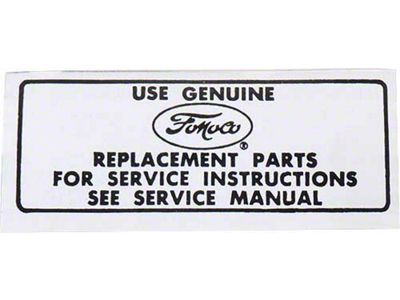 Decal - Air Cleaner - Service Instructions - Comet & Montego