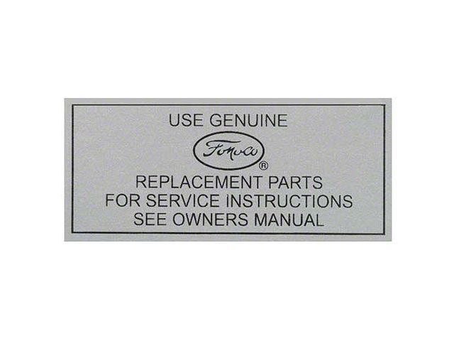 Decal - Air Cleaner - Service Instructions - Comet & Montego