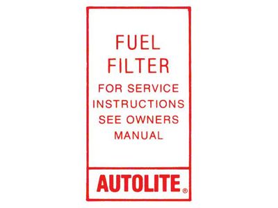 Decal - Autolite Fuel Filter