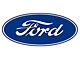 Decal - Ford Oval - 9-1/2 Long - Blue Oval On White Background