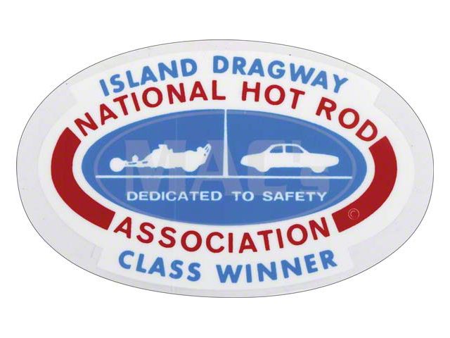 Decal - Island Dragway NHRA Class Winner - Window