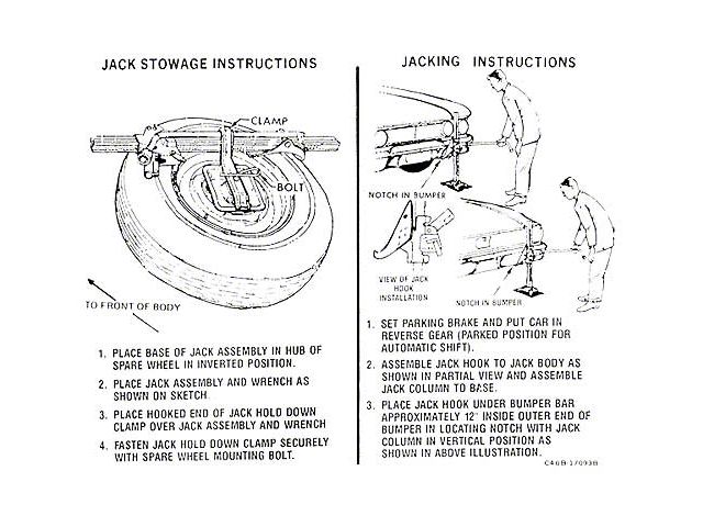 Decal - Jack Instructions - Fairlane