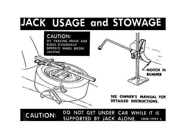 Jack Instructions / Fairlane Sedan & Convertible