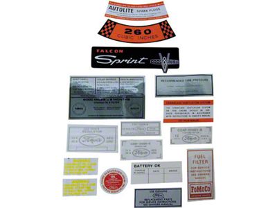 Decal Kit, 427 CID AC, Galaxie, 1968