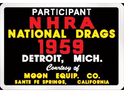 Decal, NHRA Moon Equipment 1959 Nationals Participant