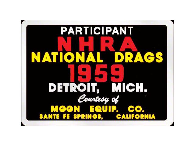 Decal - NHRA Moon Equipment 1959 Nationals Participant