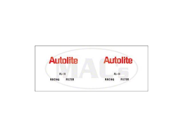 Decal - Oil Filter - Autolite F-11 Racing