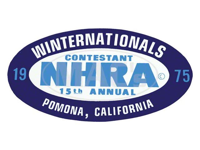 Decal - Pomona NHRA 1975 Winternational Participant