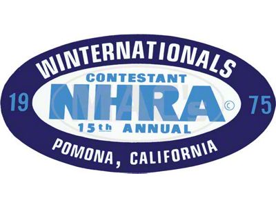 Decal - Pomona NHRA 1975 Winternational Participant