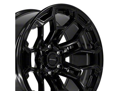 Defiant Wheels DF03 Gloss Black 6-Lug Wheel; 20x9; -12mm Offset (88-99 C1500, K1500)