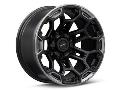 Defiant Wheels DF03 Satin Black and Dark Satin Charcoal 6-Lug Wheel; 20x9; -12mm Offset (88-99 C1500, K1500)
