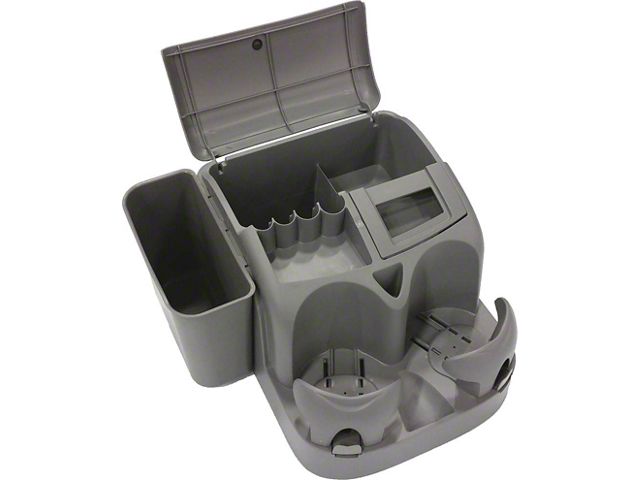 Deluxe Console/Organizer With Drink, Coin, And CD Holders, Charcoal