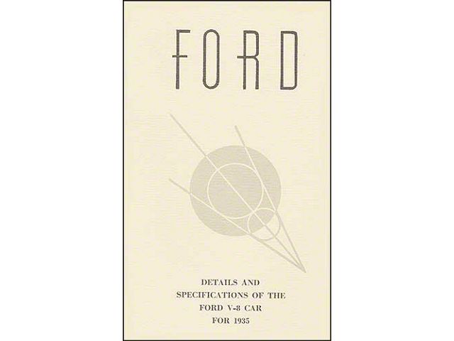 Details & Specifications Of The Ford V8 Car For 1935 - 64 Pages