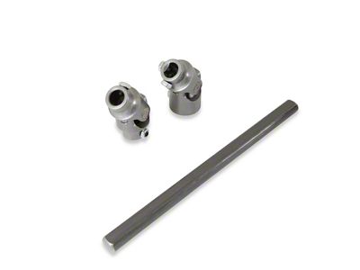 Detroit Speed Intermediate Sheeting Shaft for Ididit Column; 1-Inch-DD Output Shaft; Steel (1969 Camaro w/ Ididit Tilt Floor Shift)