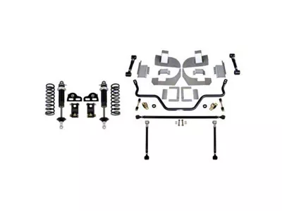 Detroit Speed QuadraLink Rear Suspension Kit with Double Adjustable Remote Shocks and without Axle Brackets (82-92 Camaro)