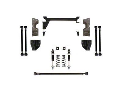 Detroit Speed QUADRALink Rear Suspension Kit with Single Adjustable Shocks and without Axle Brackets (73-86 C10)