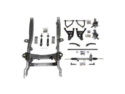 Detroit Speed Hydroformed Front Subframe with Double Adjustable Shocks; Bare (67-69 Small Block V8/LS Firebird)