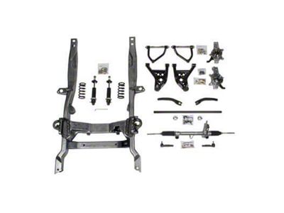 Detroit Speed Hydroformed Front Subframe with Double Adjustable Shocks; Bare (70-81 Big Block V8 Firebird)