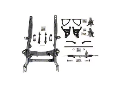Detroit Speed Hydroformed Front Subframe with Non-Adjustable Shocks; Bare (70-81 Big Block V8 Firebird)