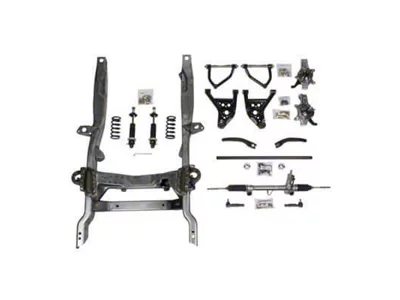 Detroit Speed Hydroformed Front Subframe with Single Adjustable Shocks; Bare (67-69 Small Block V8/LS Firebird)