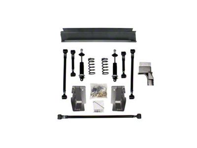 Detroit Speed QuadraLink Rear Suspension Kit with Double Adjustable Remote Shocks and without Axle Brackets (67-69 Firebird)