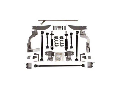 Detroit Speed QuadraLink Rear Suspension Kit with Double Adjustable Remote Shocks and without Axle Brackets (70-81 Firebird)