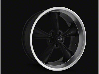 Ridler 695 Matte Black with Machined Lip Wheel; 18x8