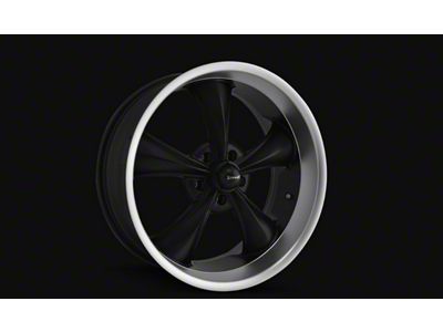 Ridler 695 Matte Black with Machined Lip Wheel; 20x8.5
