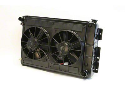 DeWitts Pro Series Direct Fit Radiator and Fan Combo; Black Finish (67-69 Big Block V8 Camaro w/ Automatic Transmission)