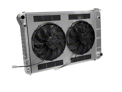 DeWitts Pro Series Direct Fit Radiator and Fan Combo; Natural Finish (73-87 C10 w/ Manual Transmission)