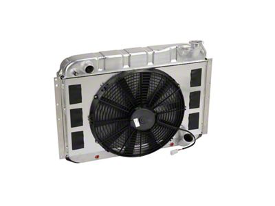 DeWitts Pro Series Direct Fit Radiator and Fan Combo; Natural Finish (58-60 Corvette C1 w/ Automatic Transmission)