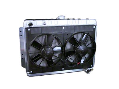 DeWitts Pro Series Direct Fit Radiator and Fan Combo; Natural Finish (65-70 Impala w/ Automatic Transmission)