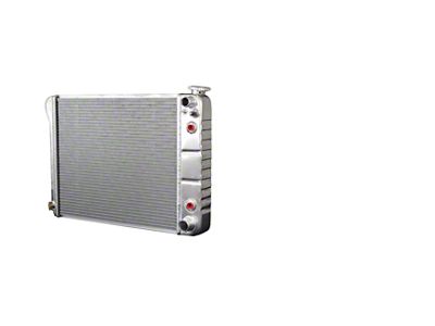 DeWitts LS Swap Direct Fit Radiator and Fan Combo; Natural Finish (68-72 Chevelle w/ Automatic Transmission)