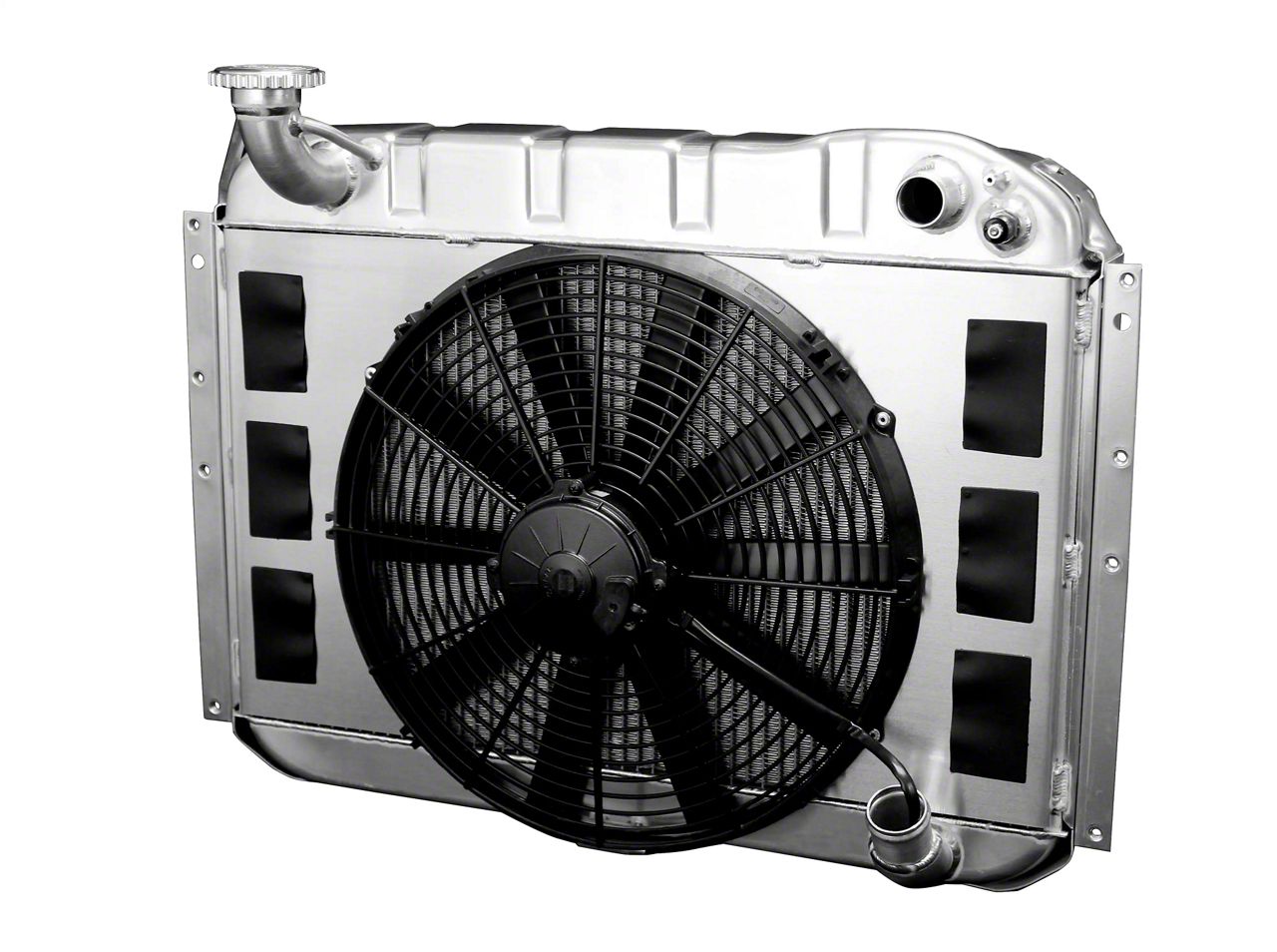 DeWitts Ecklers LS Swap Direct Fit Radiator and Fan Combo; Natural ...