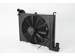 DeWitts Pro Series Direct Fit Radiator and Fan Combo; Black Finish (63-72 Corvette C2 & C3 w/ Manual Transmission)