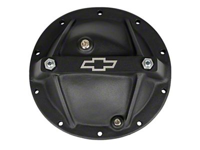 Differential Cover; Bowtie Emblem Model; GM 10 Bolt 8.2/8.5; Alum; Black Crinkle