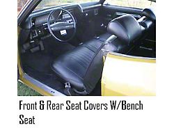 Distinctive Industries Chevelle Bench Seat Covers, Coupe, Front & Rear, 1971-1972