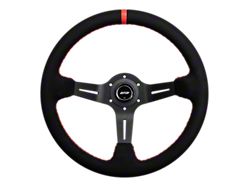 DND Performance Interior Alcantara Race Steering Wheel; 350mm Diameter; Gray (Universal; Some Adaptation May Be Required)