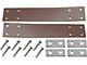 Door Check Strap Kit - Brown Leather - With Stainless SteelBrackets And Screws - Ford Roadster & Ford Phaeton