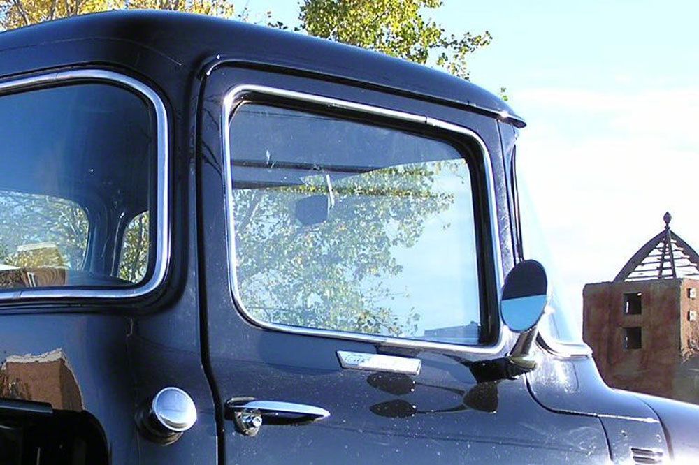 Ecklers Door glass, one piece solid, Clear (1956 F-100; 1956 F-250