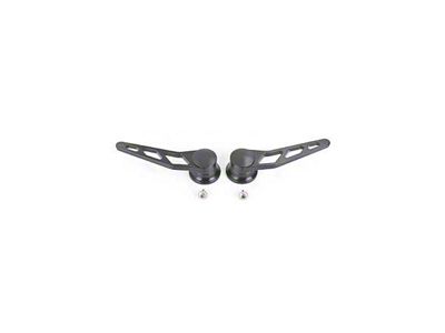 Door Handles, Interior, Windowed Billet Aluminum, Pair, Midnight Black, Lokar, GM 1949-1954