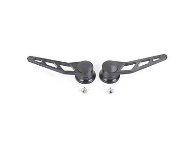 Door Handles, Interior, Windowed Billet Aluminum, Pair, Midnight Black, Lokar, GM 1955-1957
