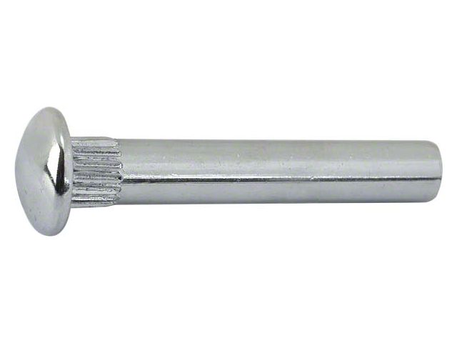 Door Hinge Pin - Chrome - 1.73 X .280 - Knurled Under The Head - .296 At Knurl - Ford Slant Windshield