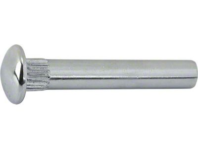 Door Hinge Pin - Chrome - 1.73 X .280 - Knurled Under The Head - .296 At Knurl - Ford Slant Windshield