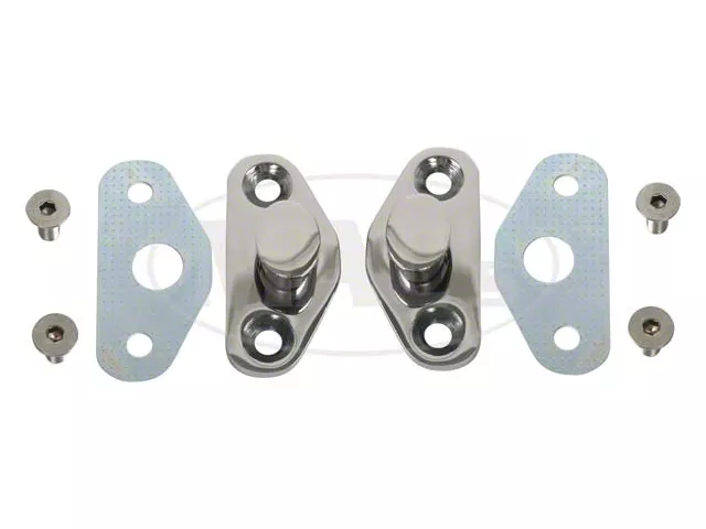 Door Latch Striker Plate & Shim, Stainless Steel